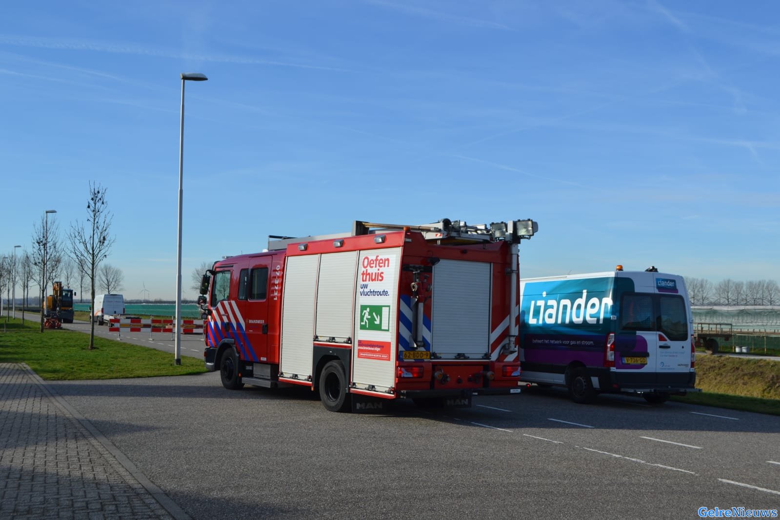 Gaslekkage in Bemmel door graafwerkzaamheden