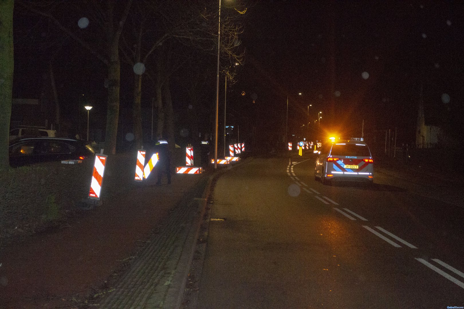 Tientallen geleidebakens omgegooid in Haalderen