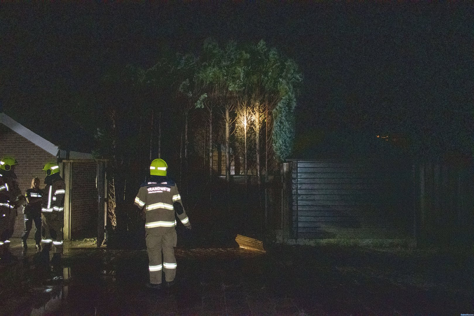 Nachtelijke coniferenbrand in Huissen