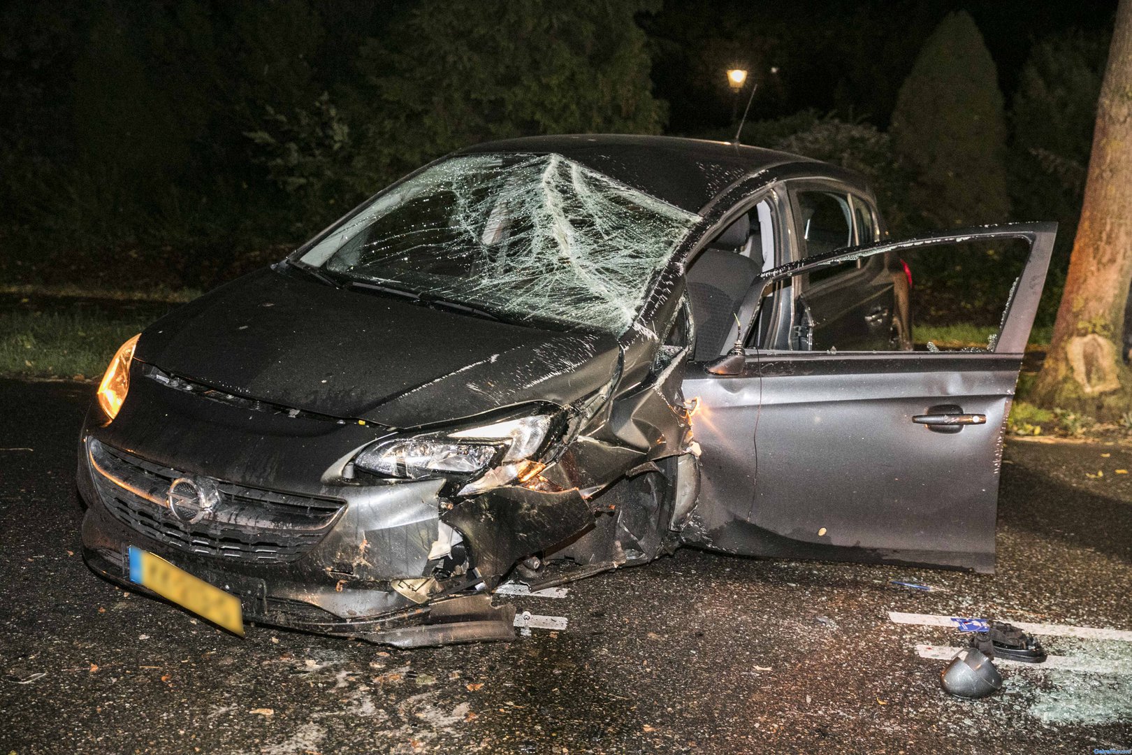 Automobiliste ramt boom op Karstraat bij Huissen