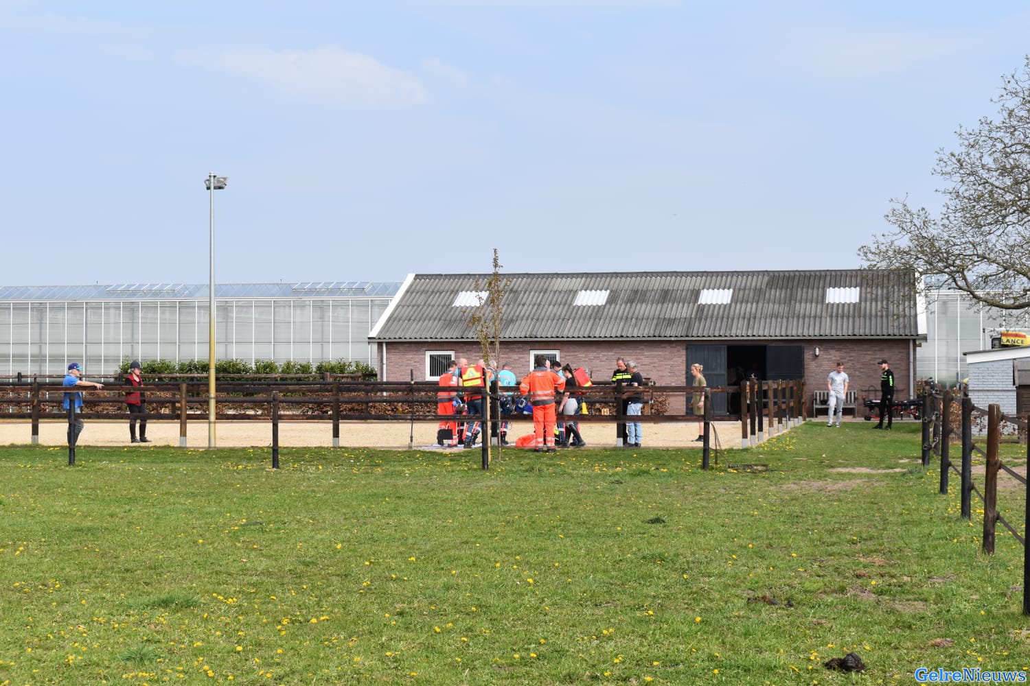 Vrouw valt van paard in Huissen, traumaheli ter plaatse