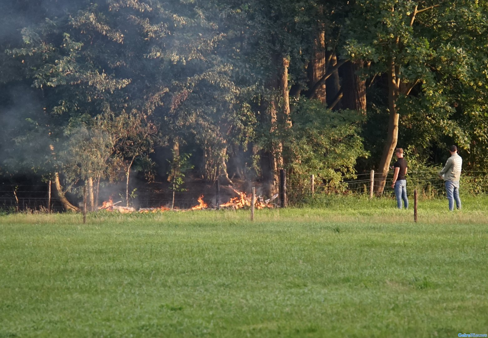 Brand in natuur langs A73 bij Nijmegen