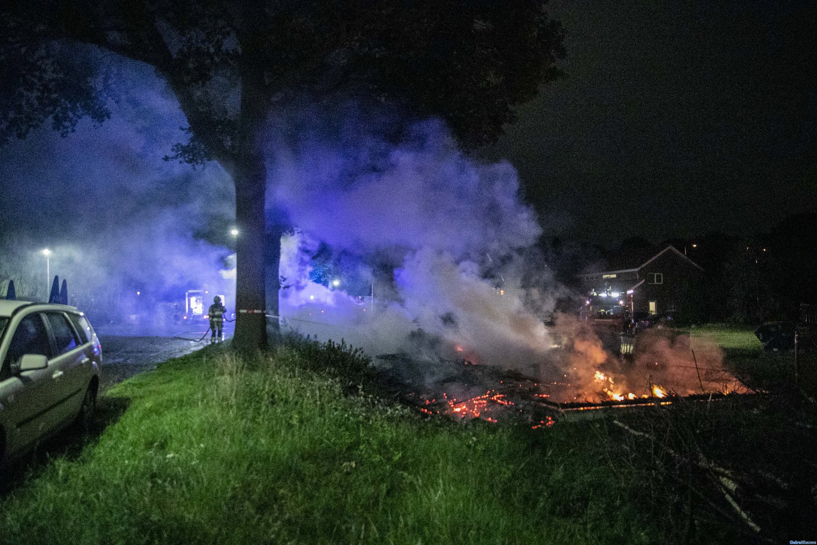 Grote schuur verwoest door brandstichting Wijchen