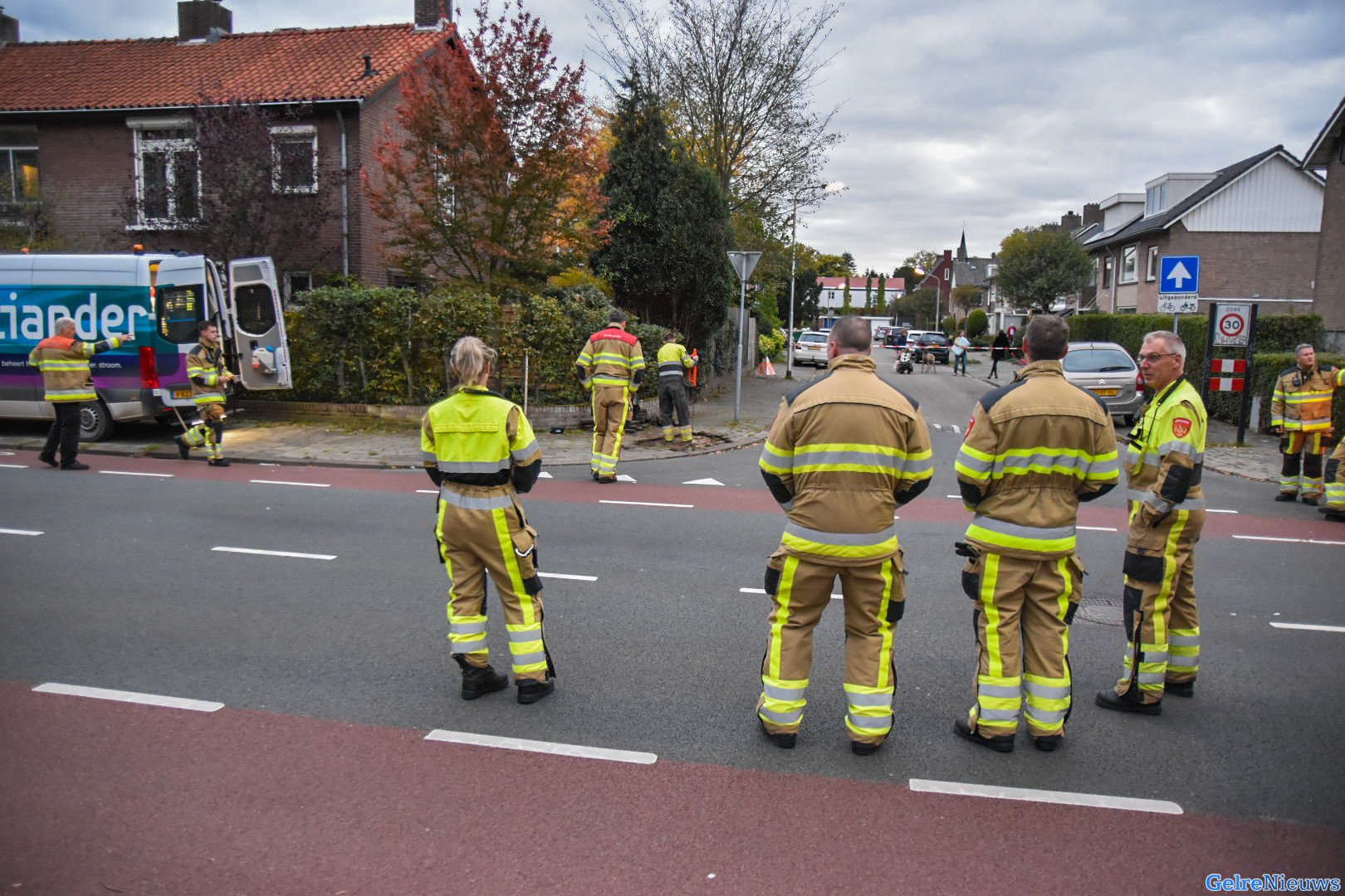 Forse gaslekkage onder de stoep in Nijmegen