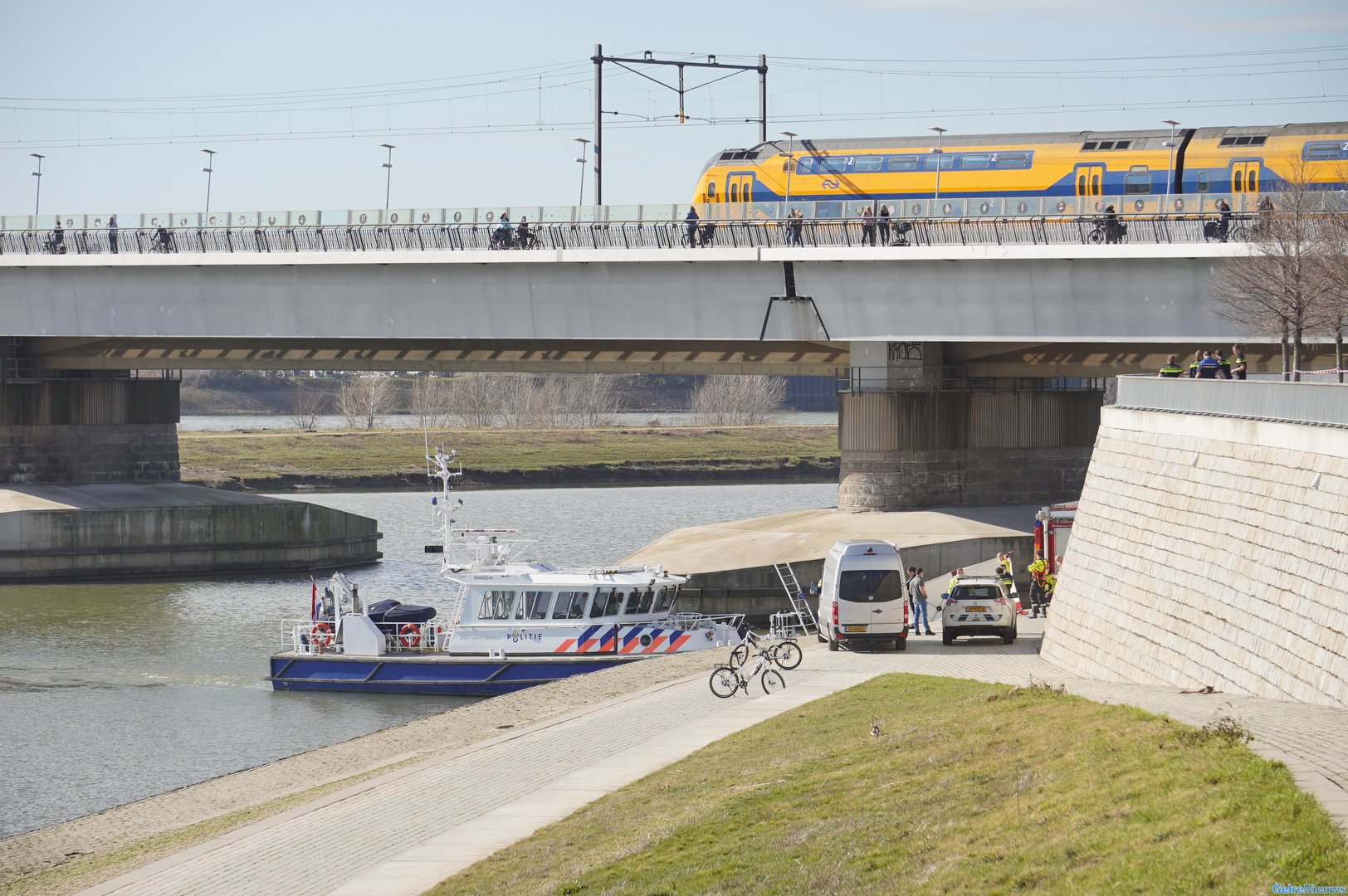 Lichaam gevonden in Spiegelwaal bij Nijmegen