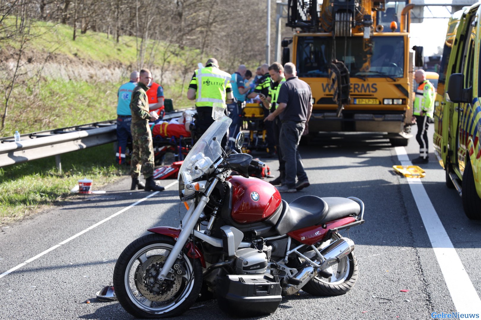 Twee zwaargewonden bij ongeval A50