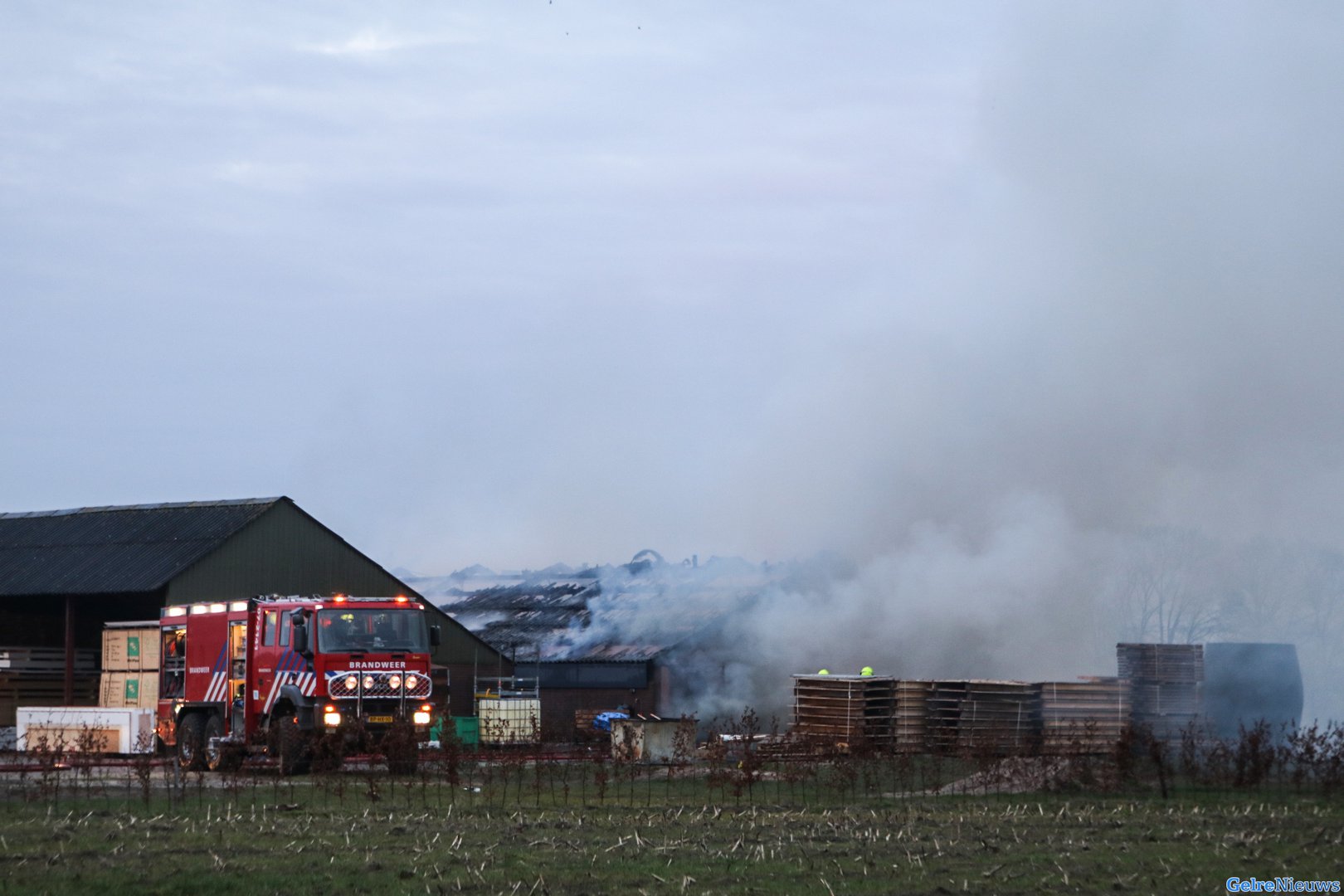 Brand verwoest timmerwerkplaats in Otterlo