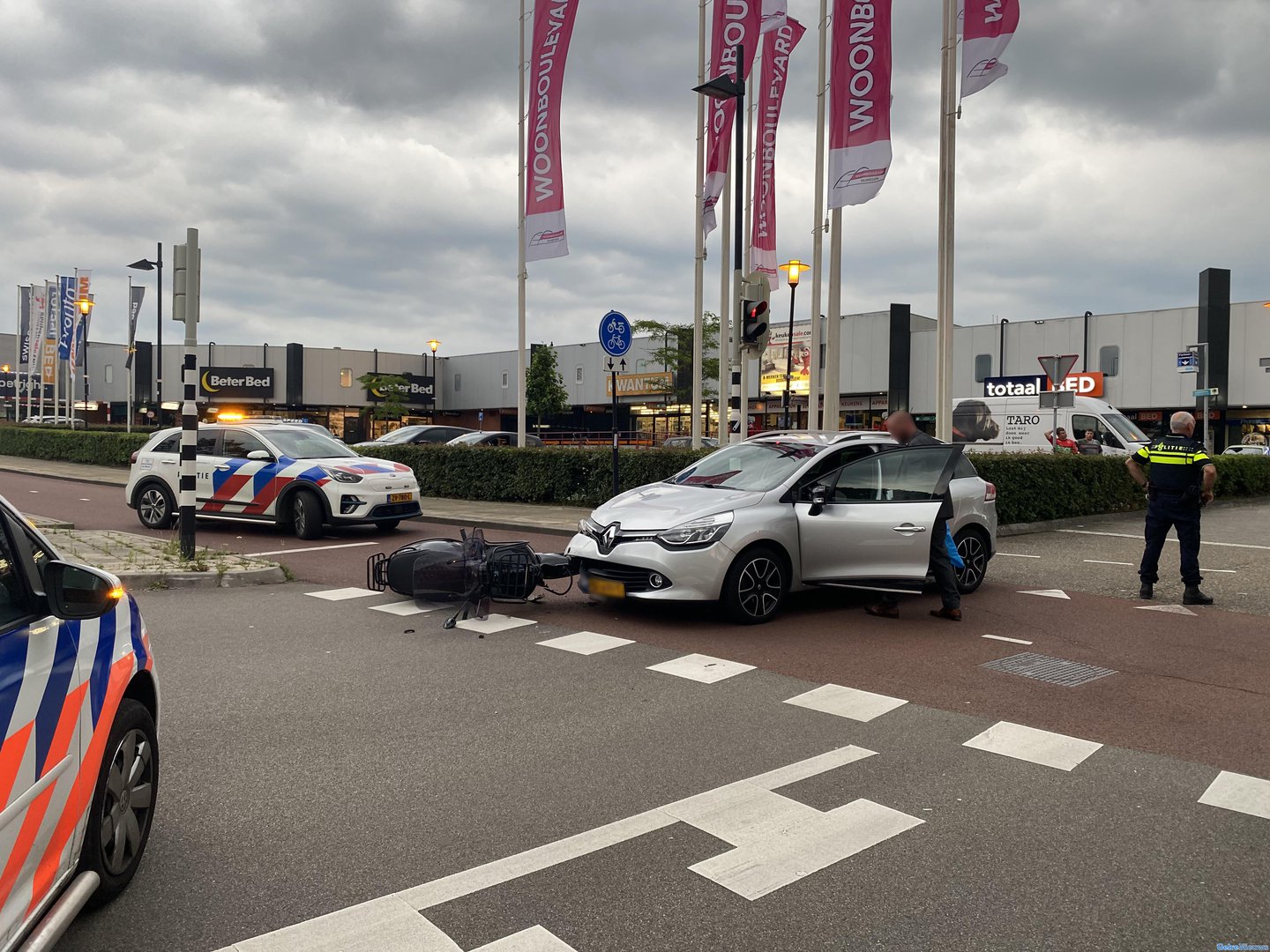 Scooterrijder gewond na aanrijding in Nijmegen