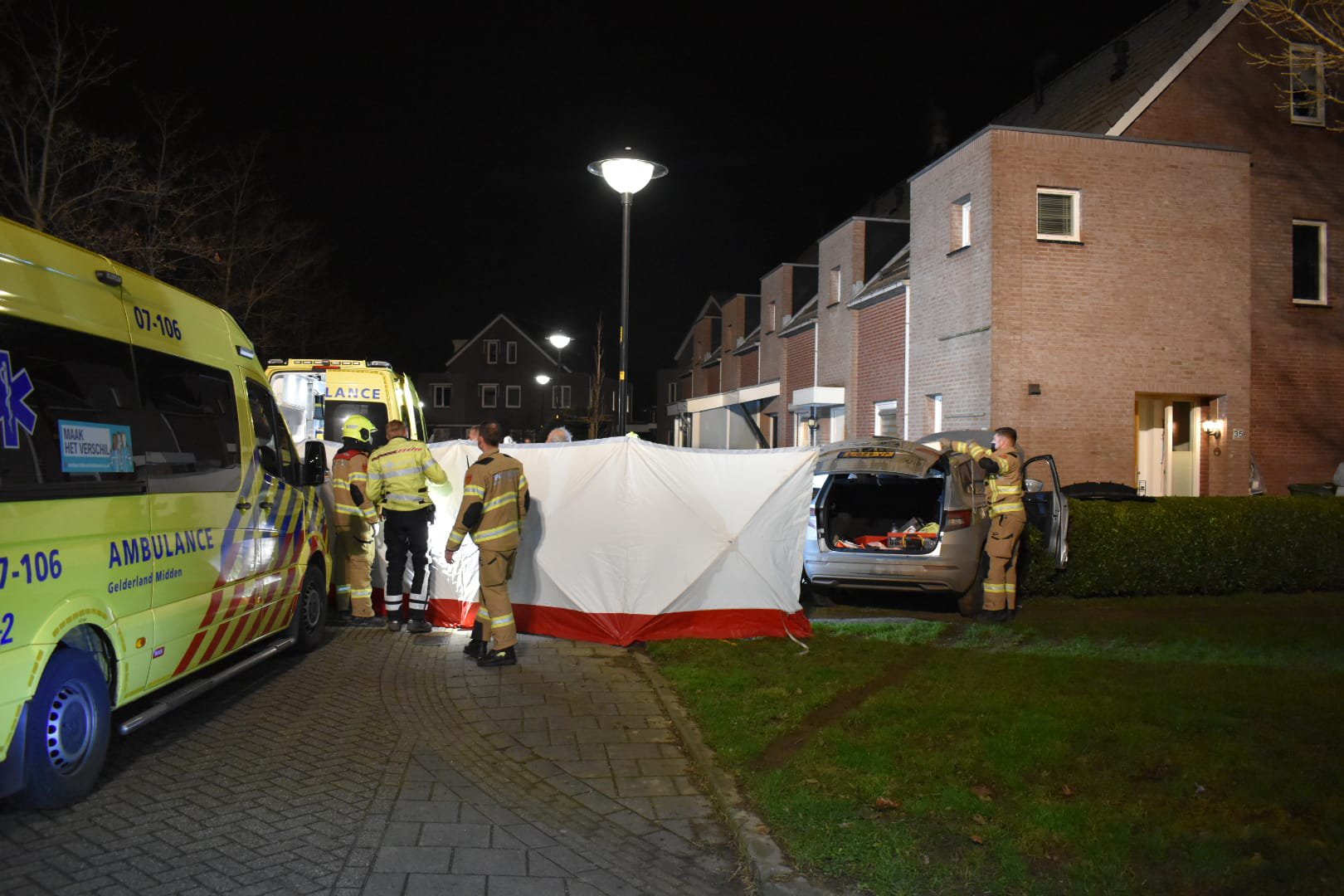 Auto rijdt door heg en tegen woning aan: bestuurder overleden