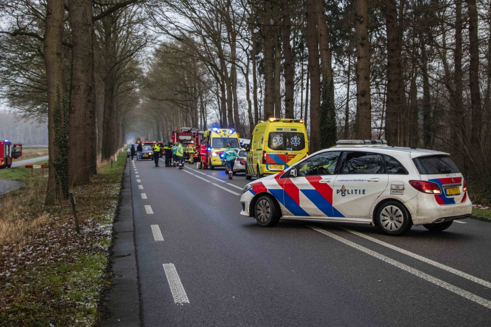 Bestelbus rijdt frontaal tegen boom bij Hummelo