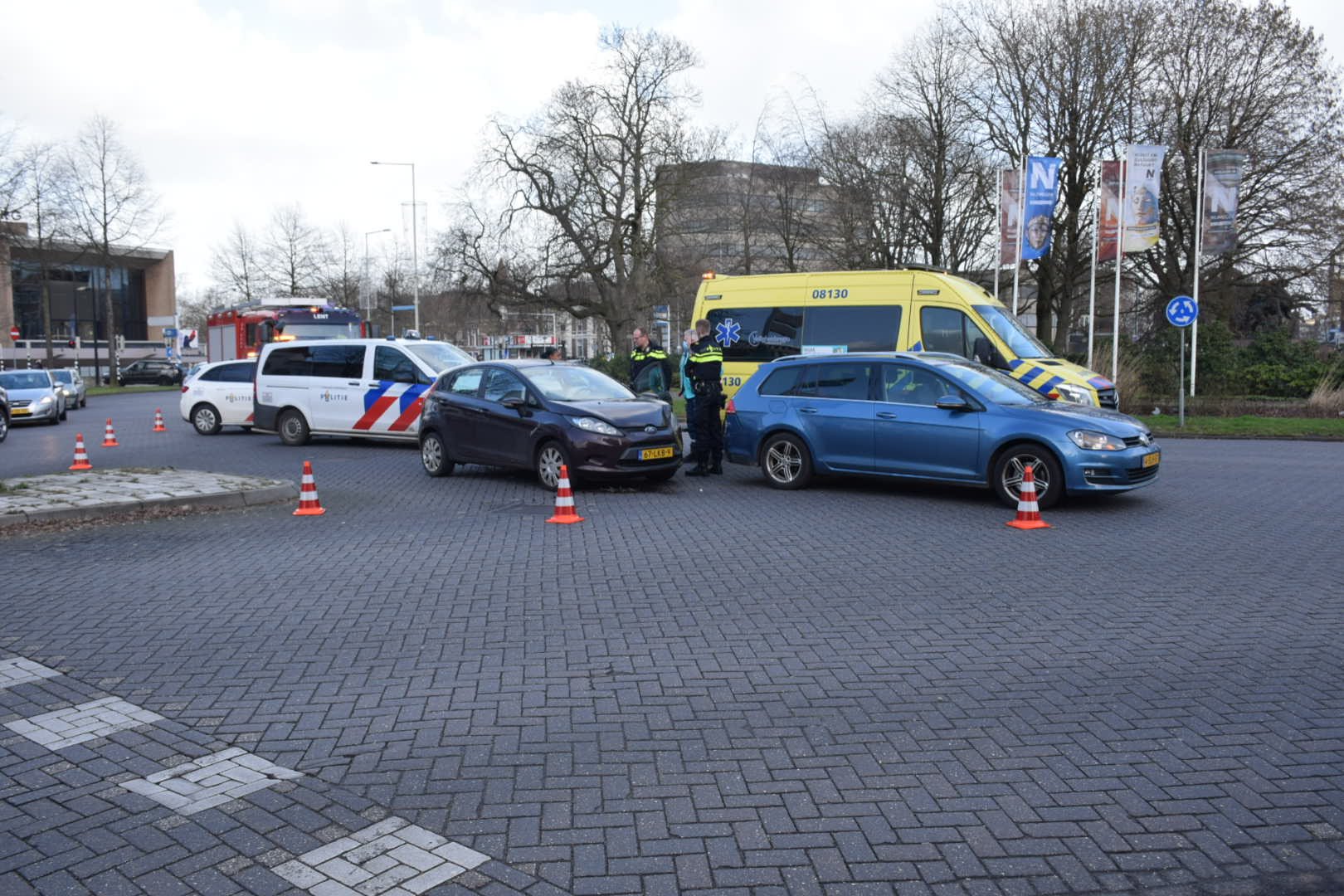 Ongeval tussen twee personenauto’s in Nijmegen