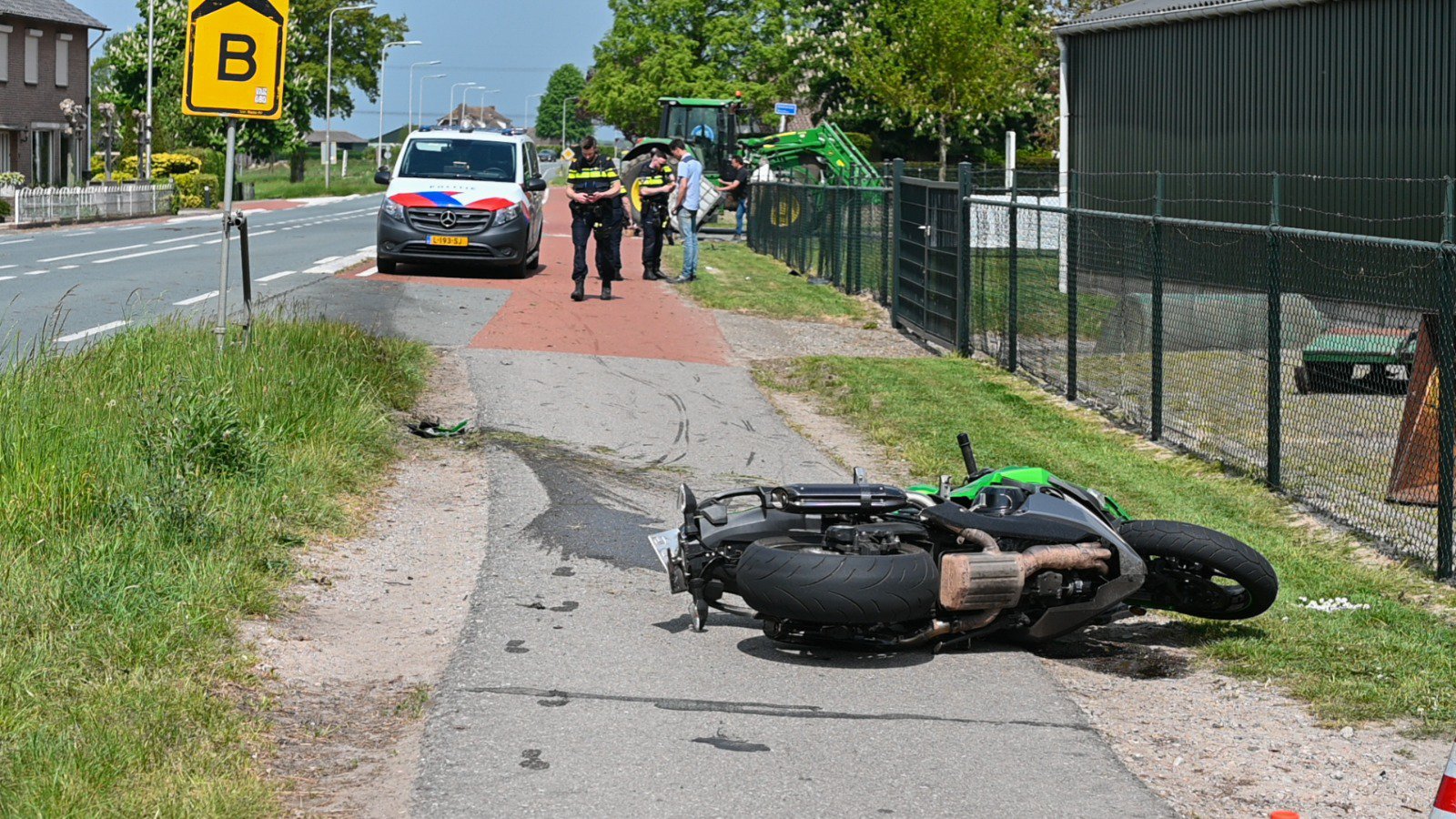 Motorrijder gewond bij ongeval met tractor in Wijchen