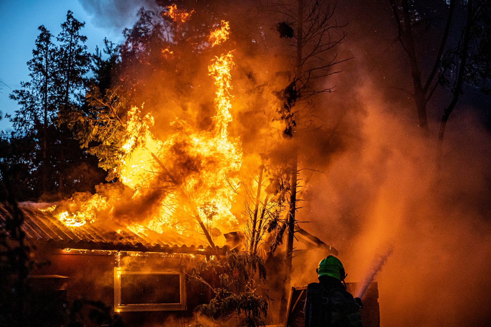 Grote brand op bungalowpark in Wijchen