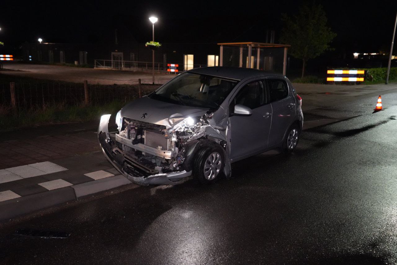 Auto’s botsen op wegversmalling in Huissen