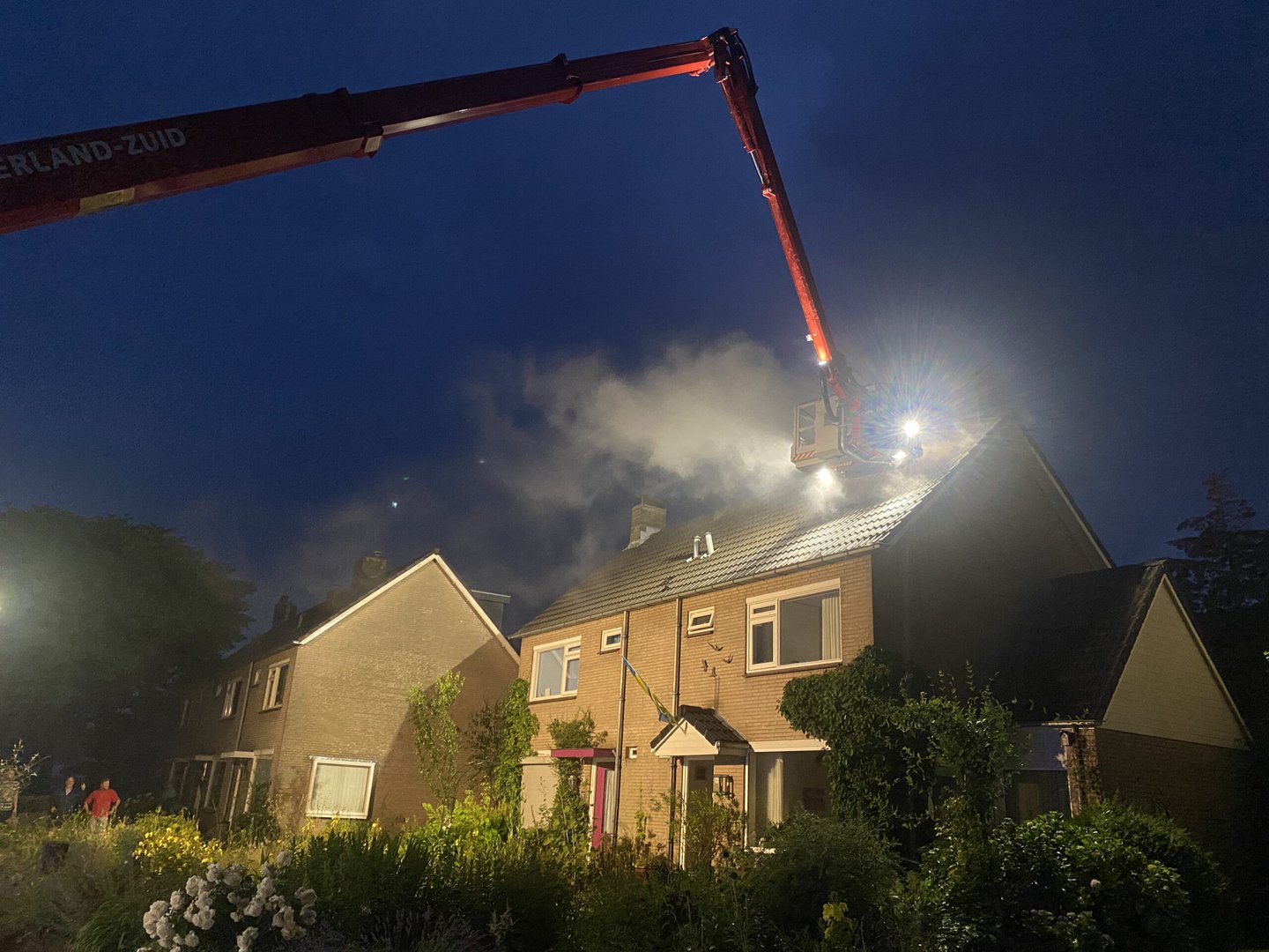 Woningbrand na blikseminslag