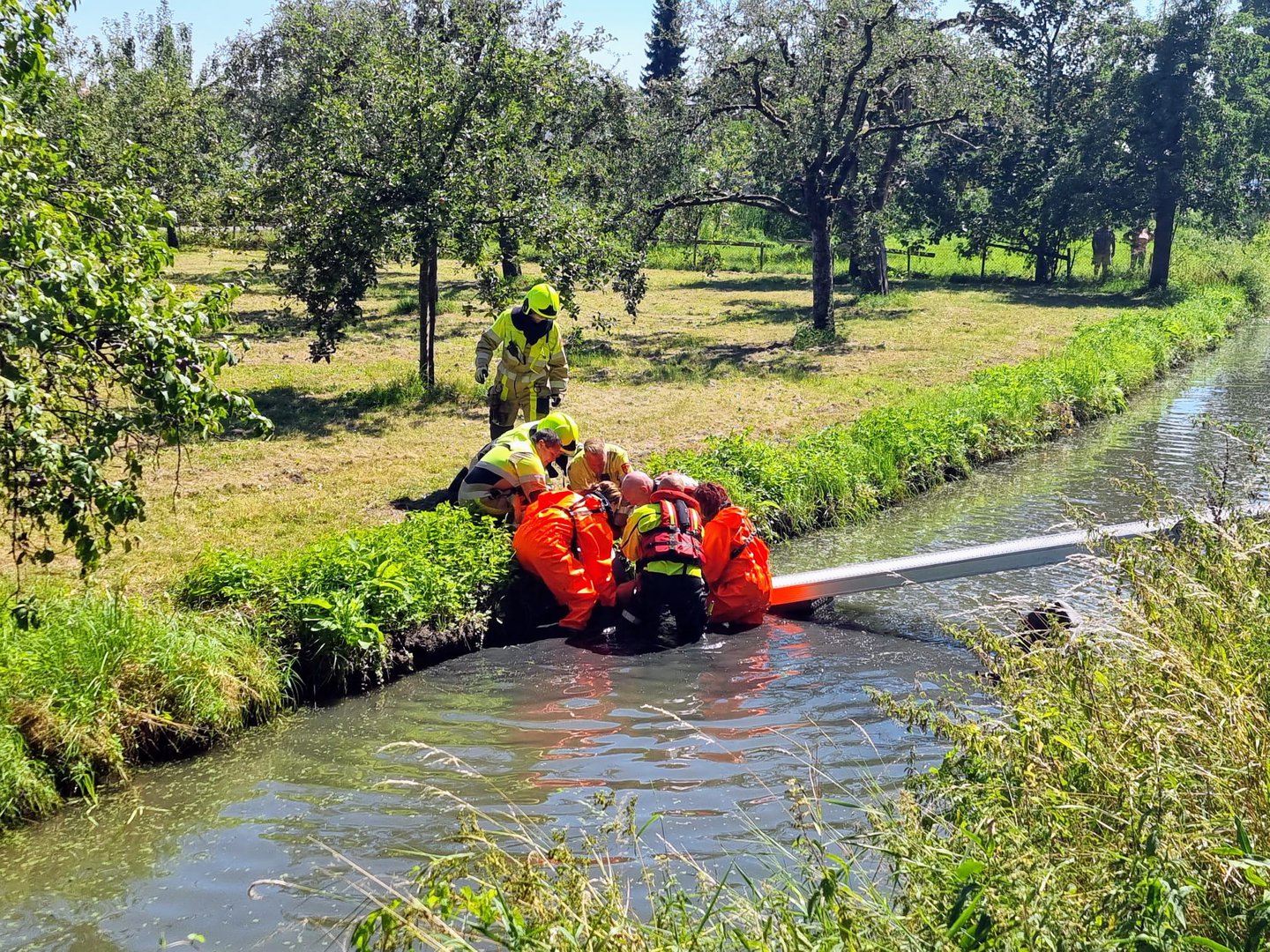 Voertuig ter water blijkt scootmobiel