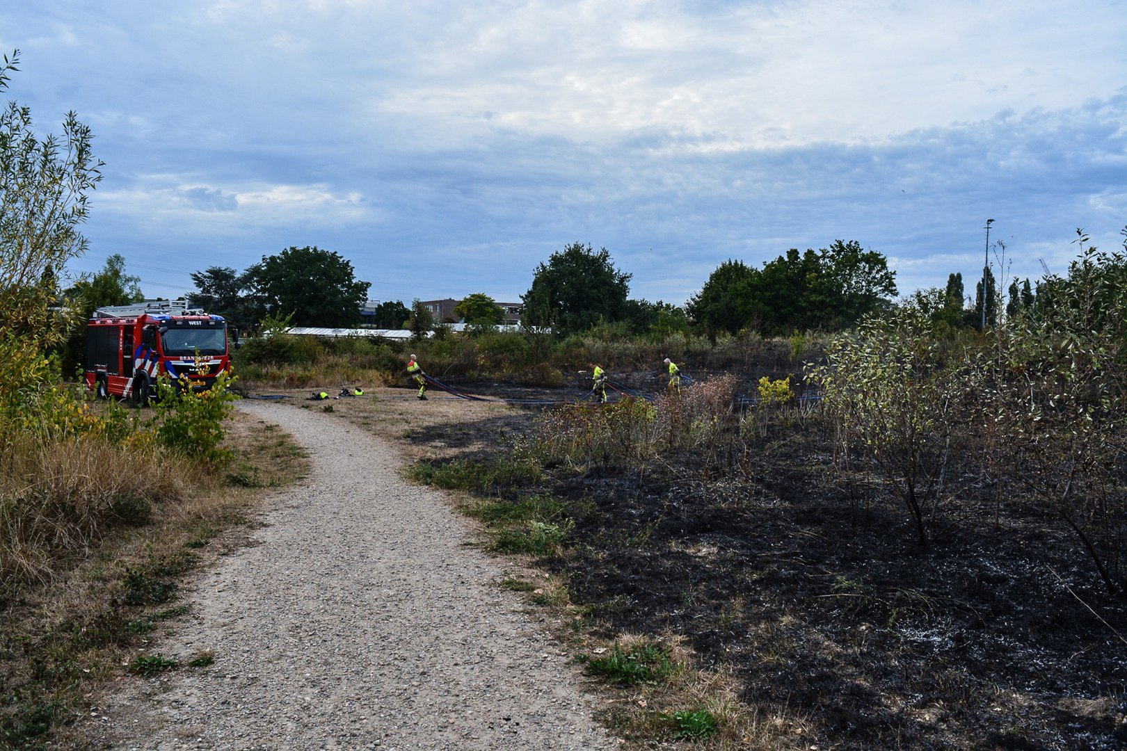 Flinke buitenbrand bij park in Nijmegen