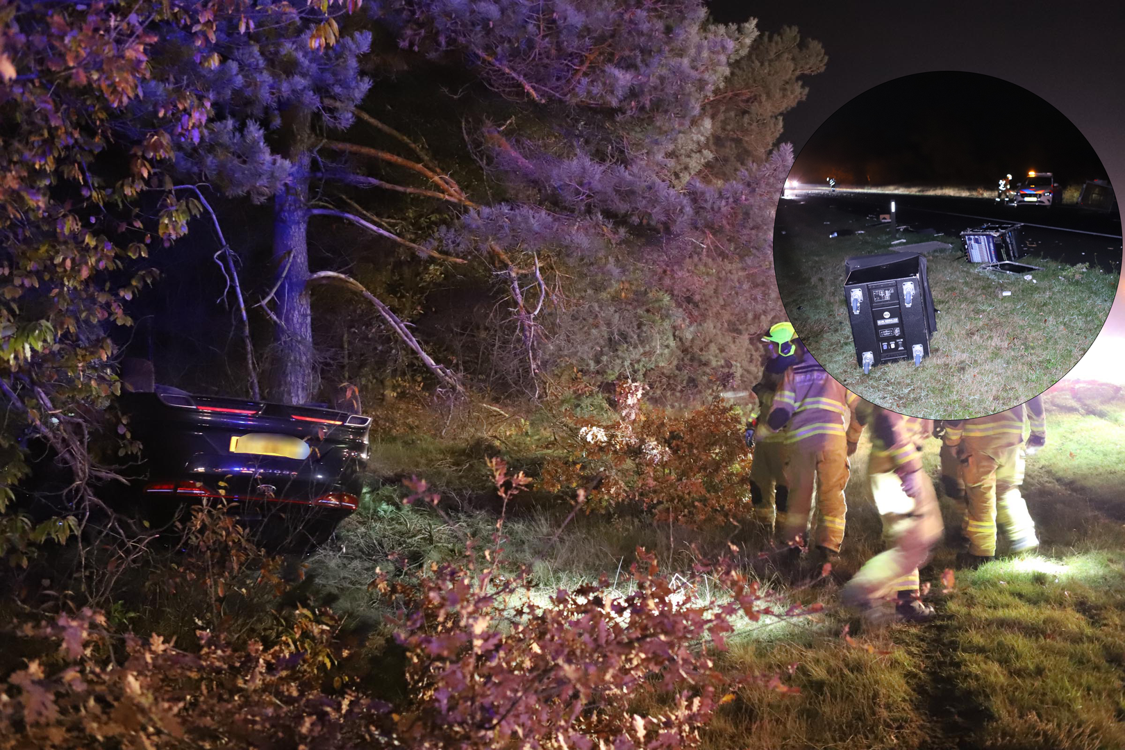 Bestuurder met alcohol op knalt tegen aanhanger vol met audio apparatuur