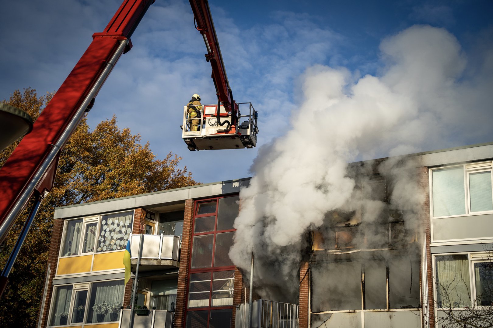 Grote brand in flatgebouw