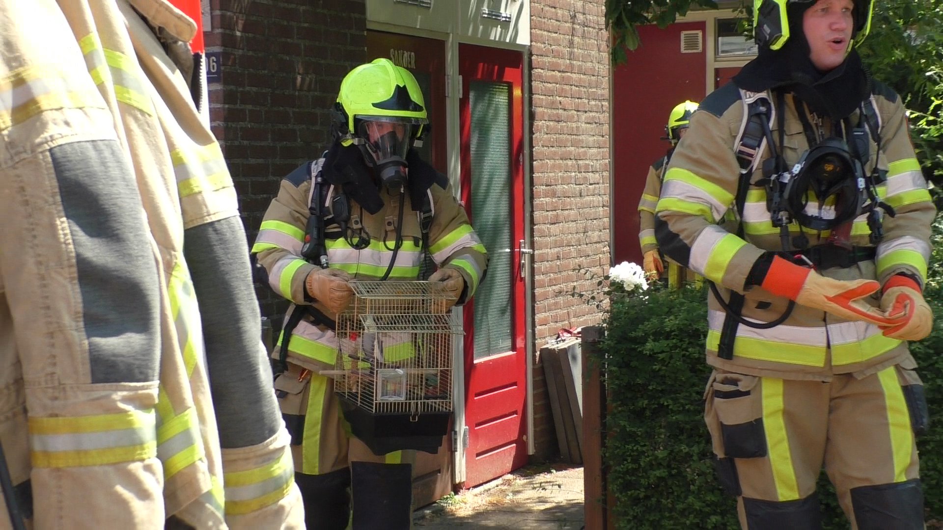 Huisdieren gered bij woningbrand