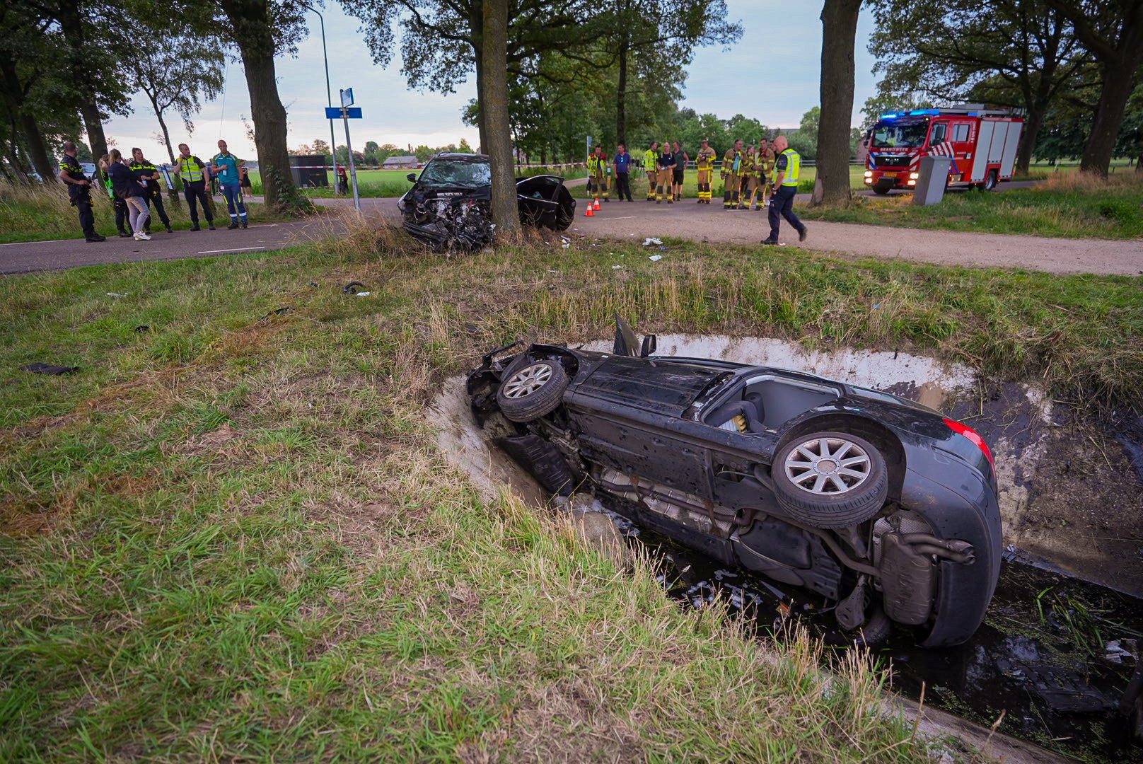 Twee gewonden bij ernstig ongeval op kruising