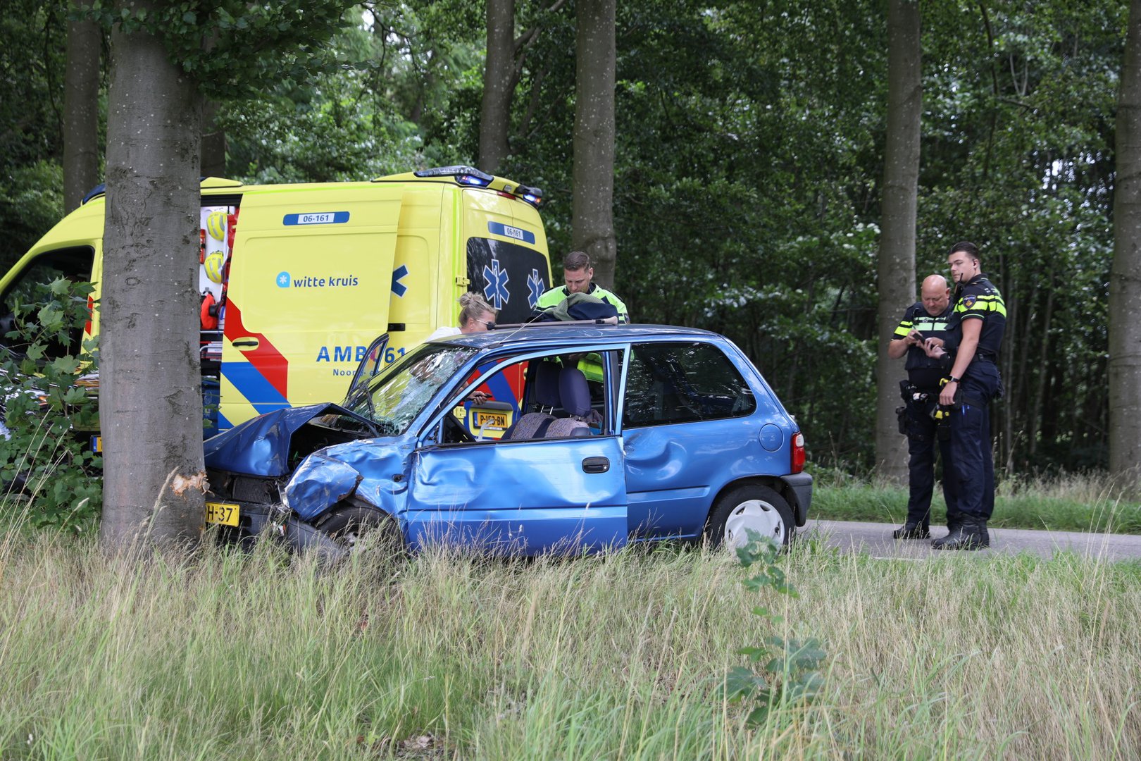 Automobilist (78) botst tegen boom en moet rijbewijs inleveren