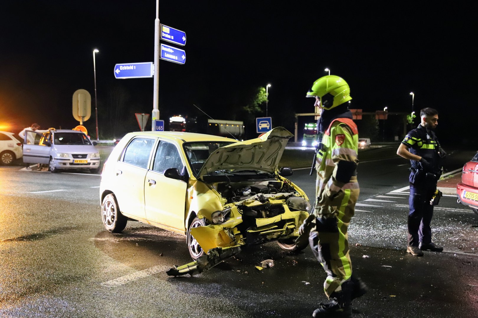 Automobilist gewond na botsing met andere auto