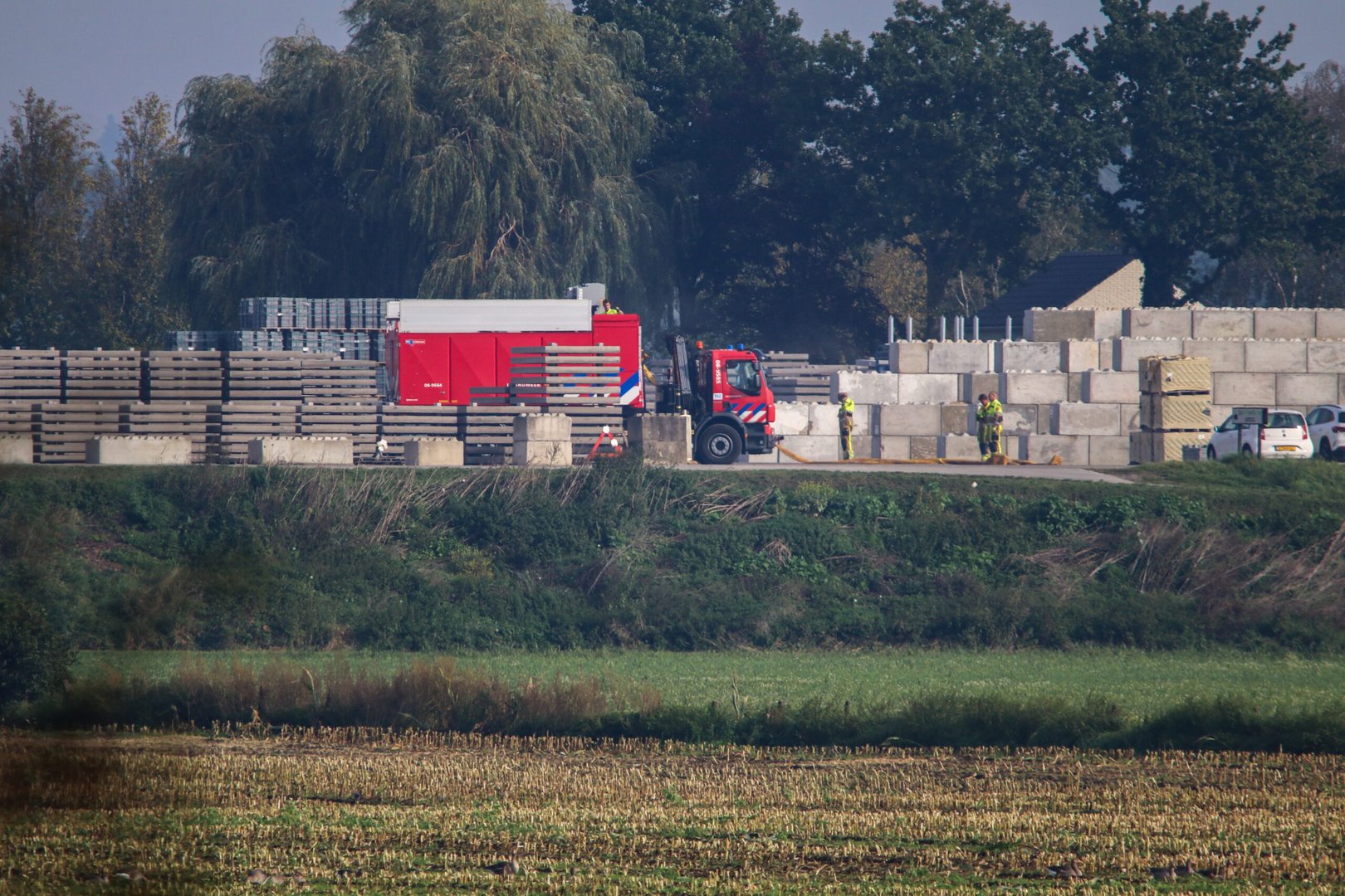 Grote brand bij Excluton in Druten