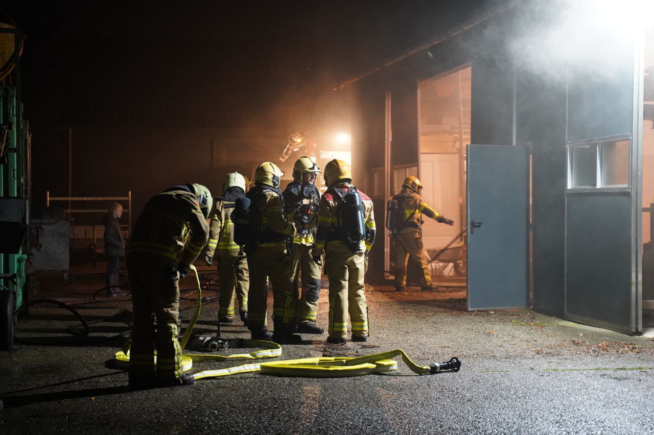 Brand in werkplaats van bouwbedrijf