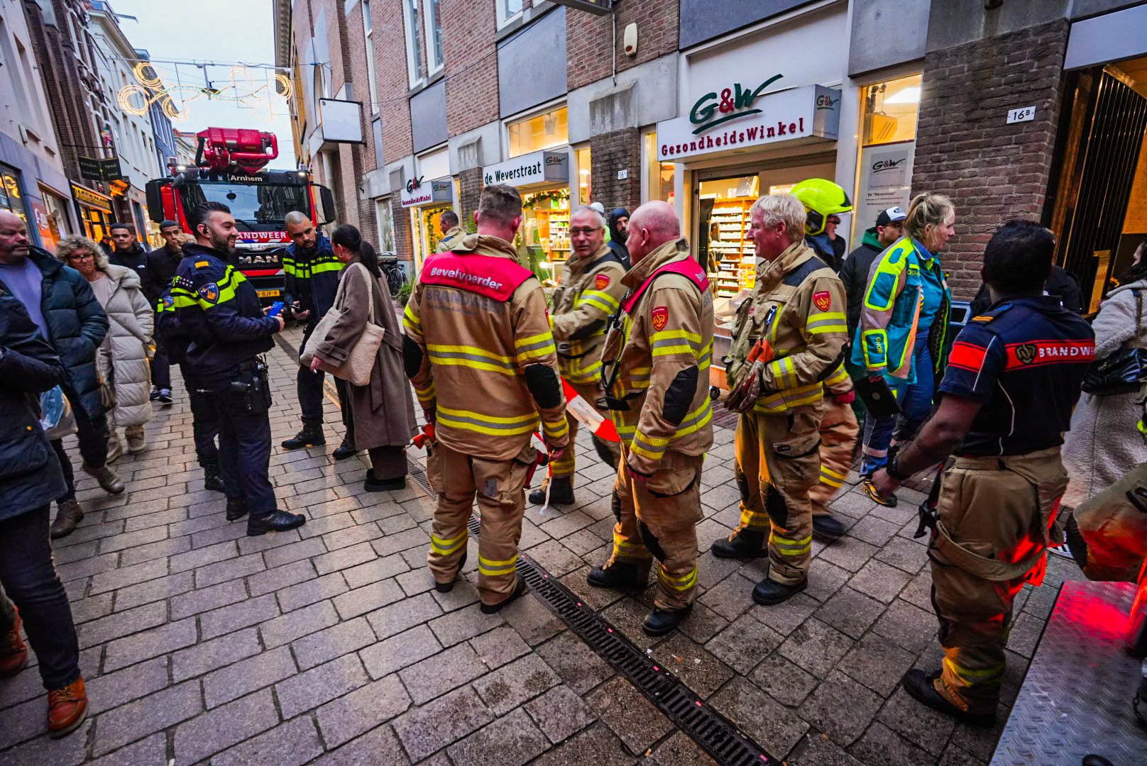 Brand in de binnenstad van Arnhem