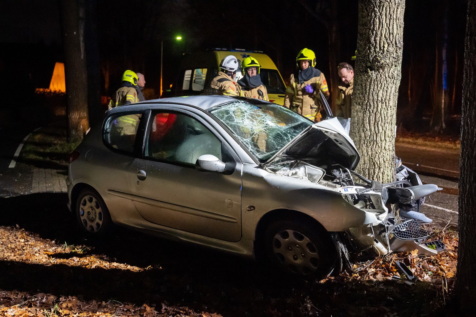 Vrouw (24) gewond bij ongeval tegen boom