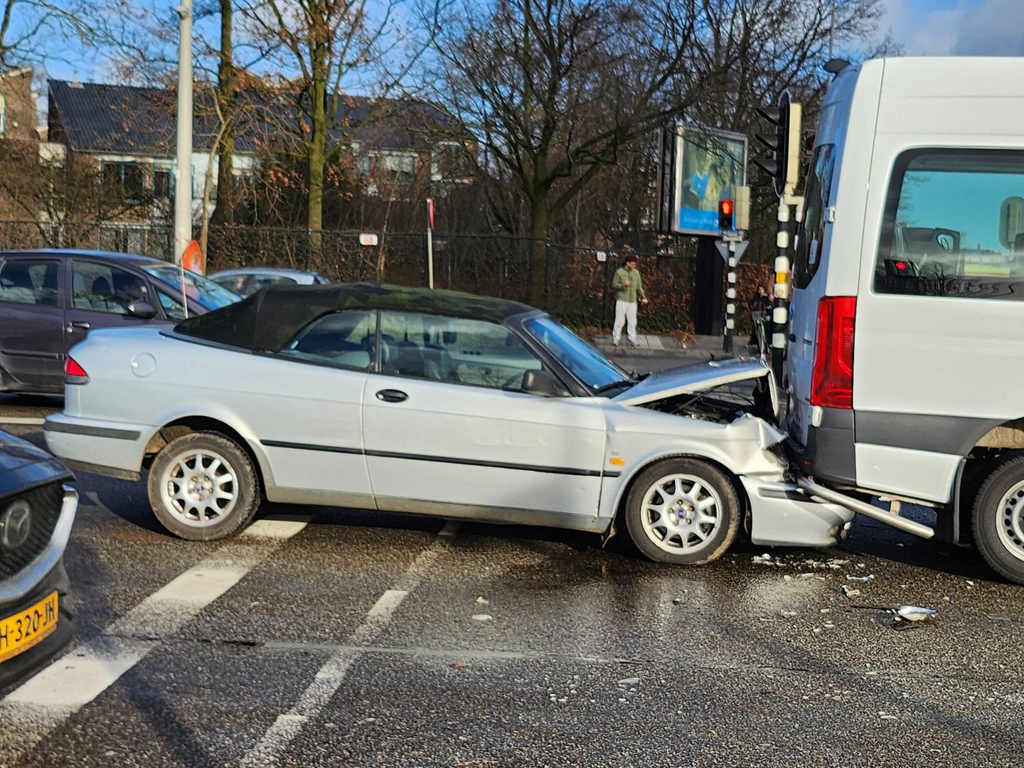 Veel schade na kop-staart botsing