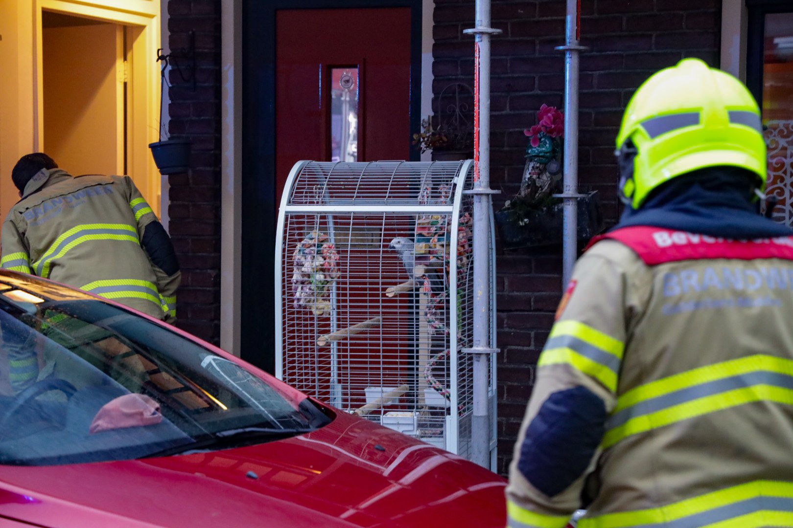 Huisdieren uit woning gered tijdens woningbrand