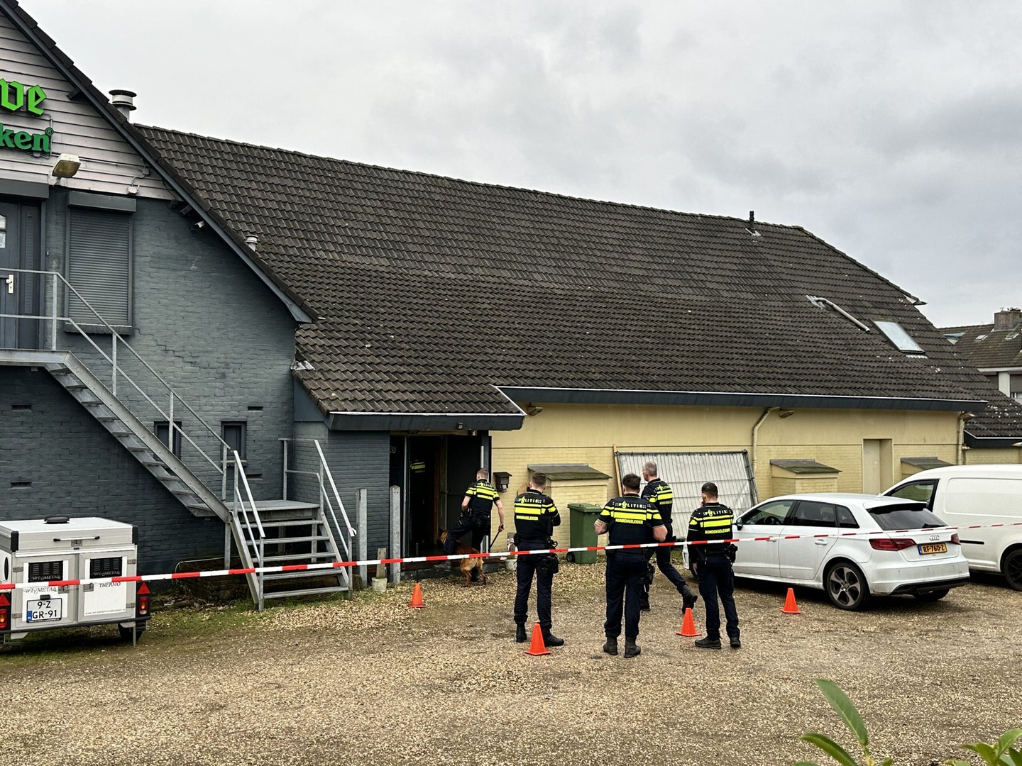 Hondengeleiders oefenen in discotheek