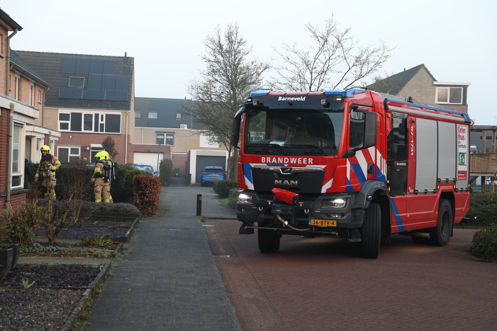 Wasmachine vliegt in brand in woning