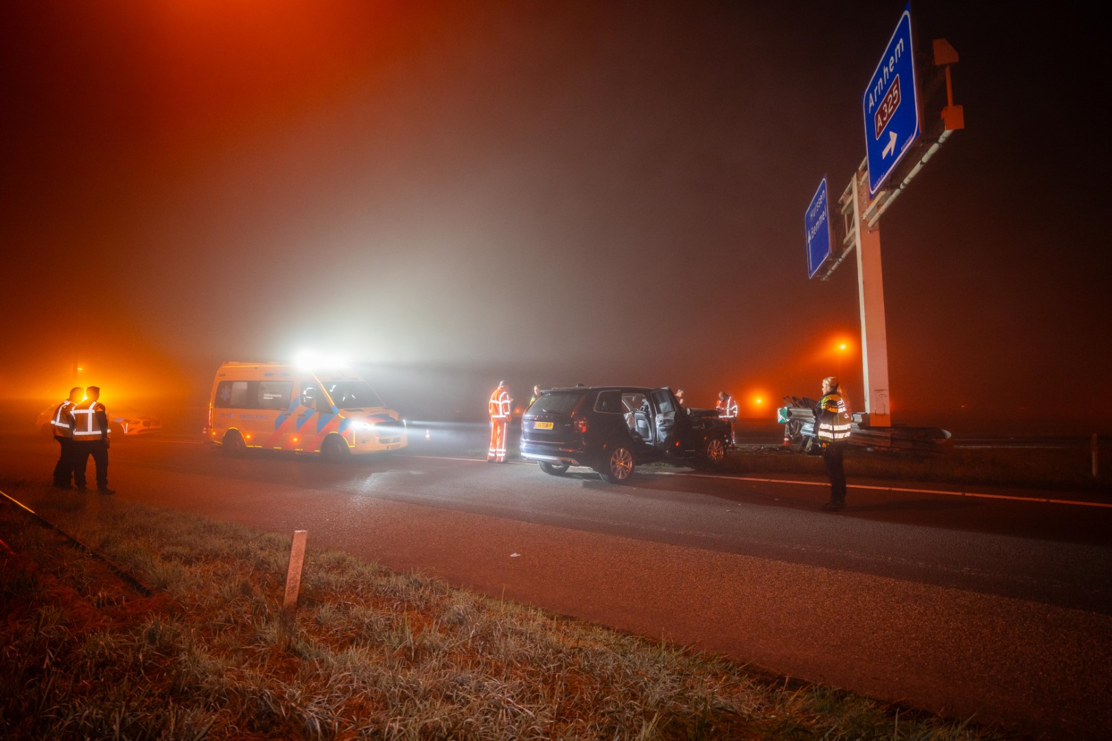 Vier gewonden bij ongeval op de A15