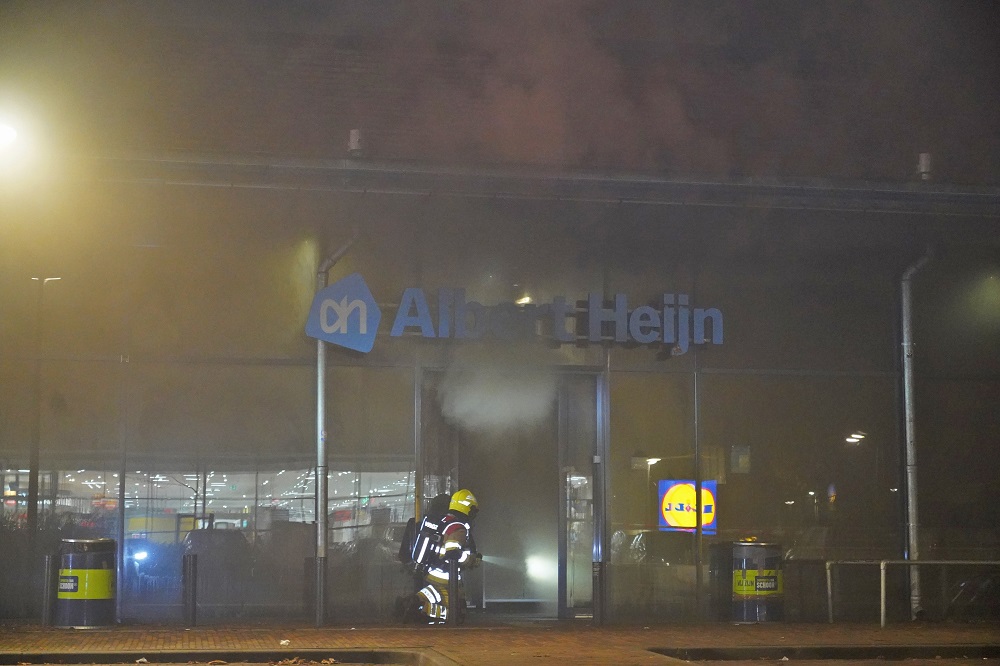 Enorme schade door brand in Albert Heijn