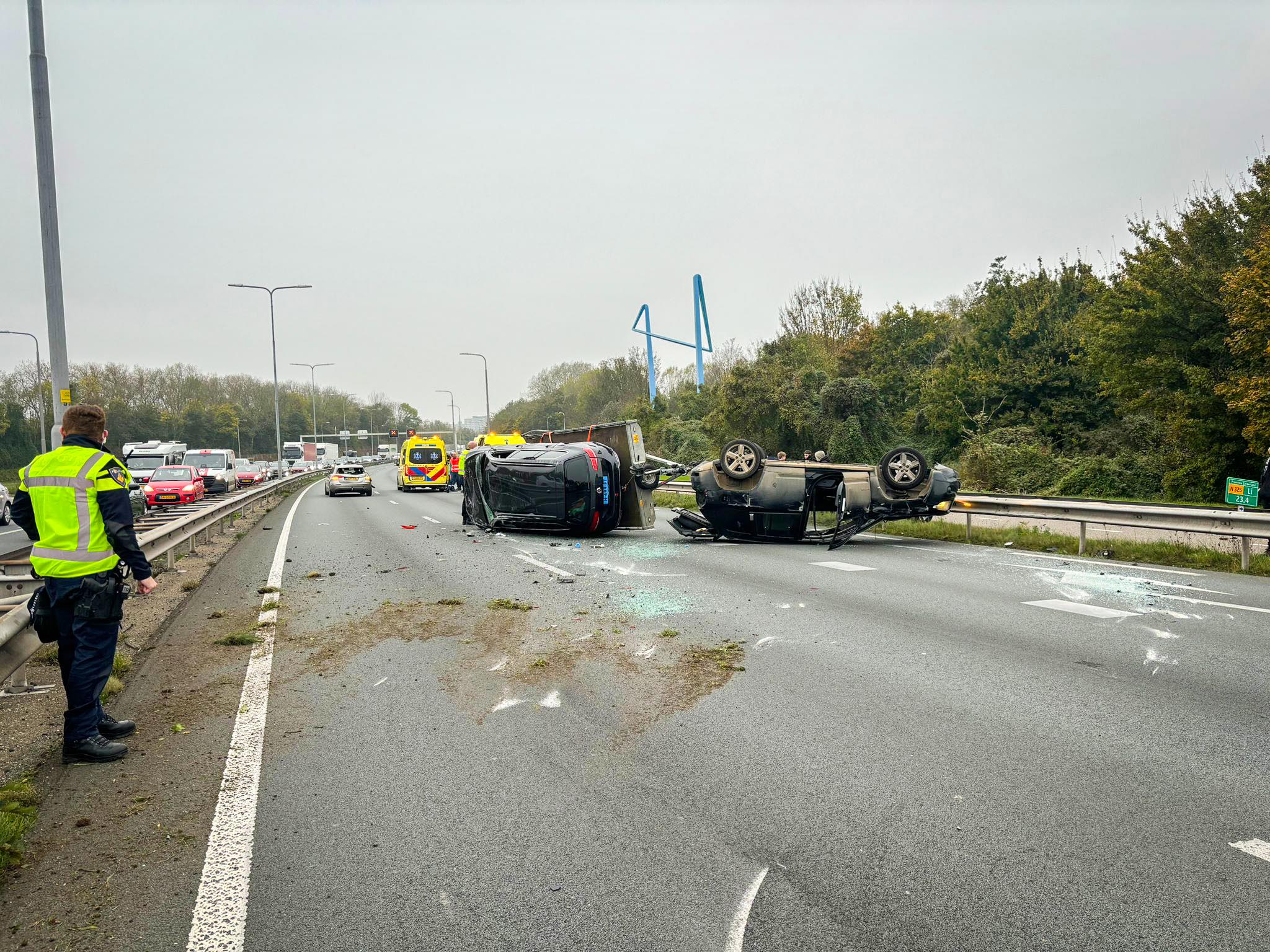 Pleijroute N325 in Arnhem dicht na ongeval