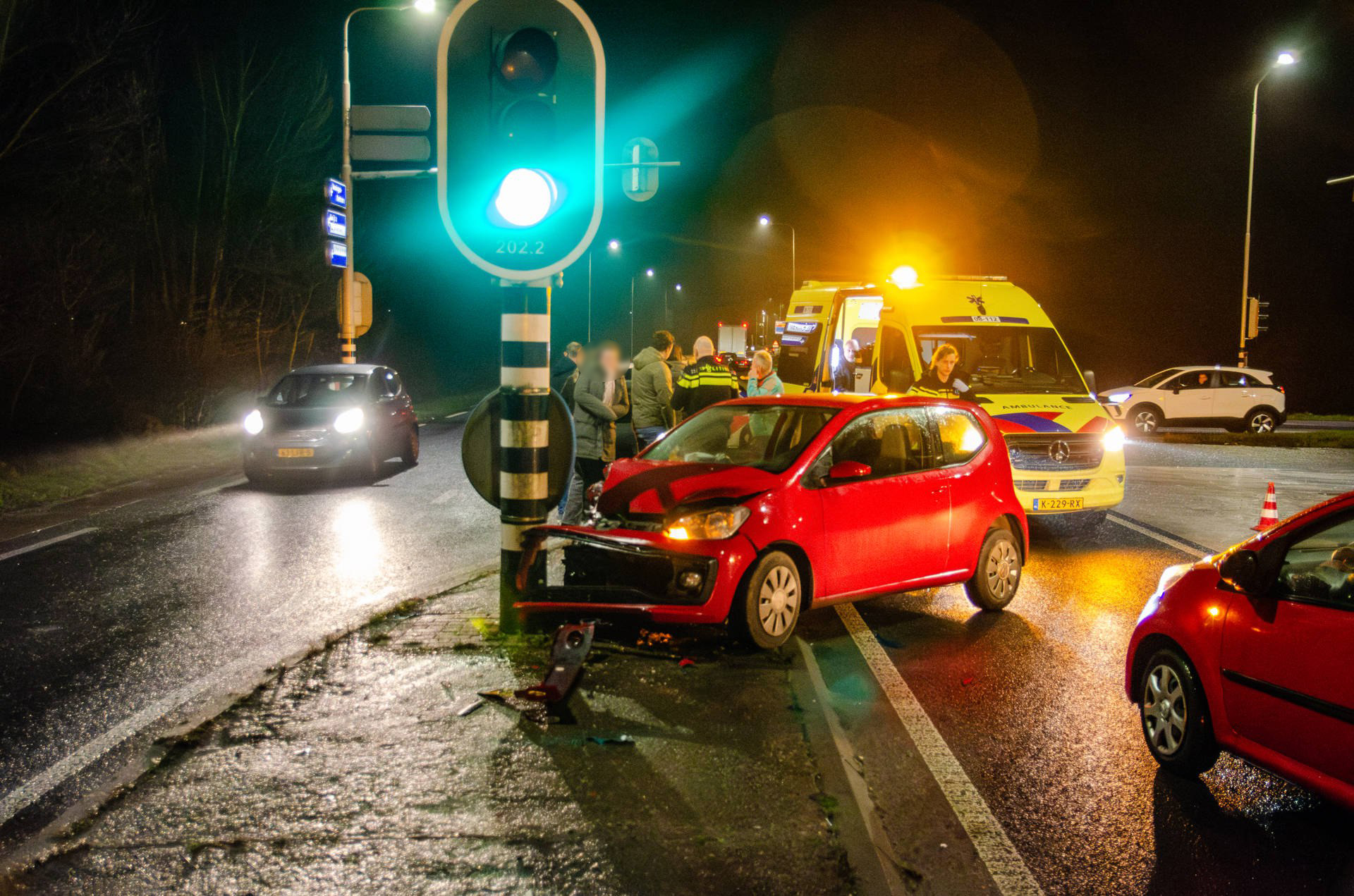 Automobilist ramt verkeerslicht