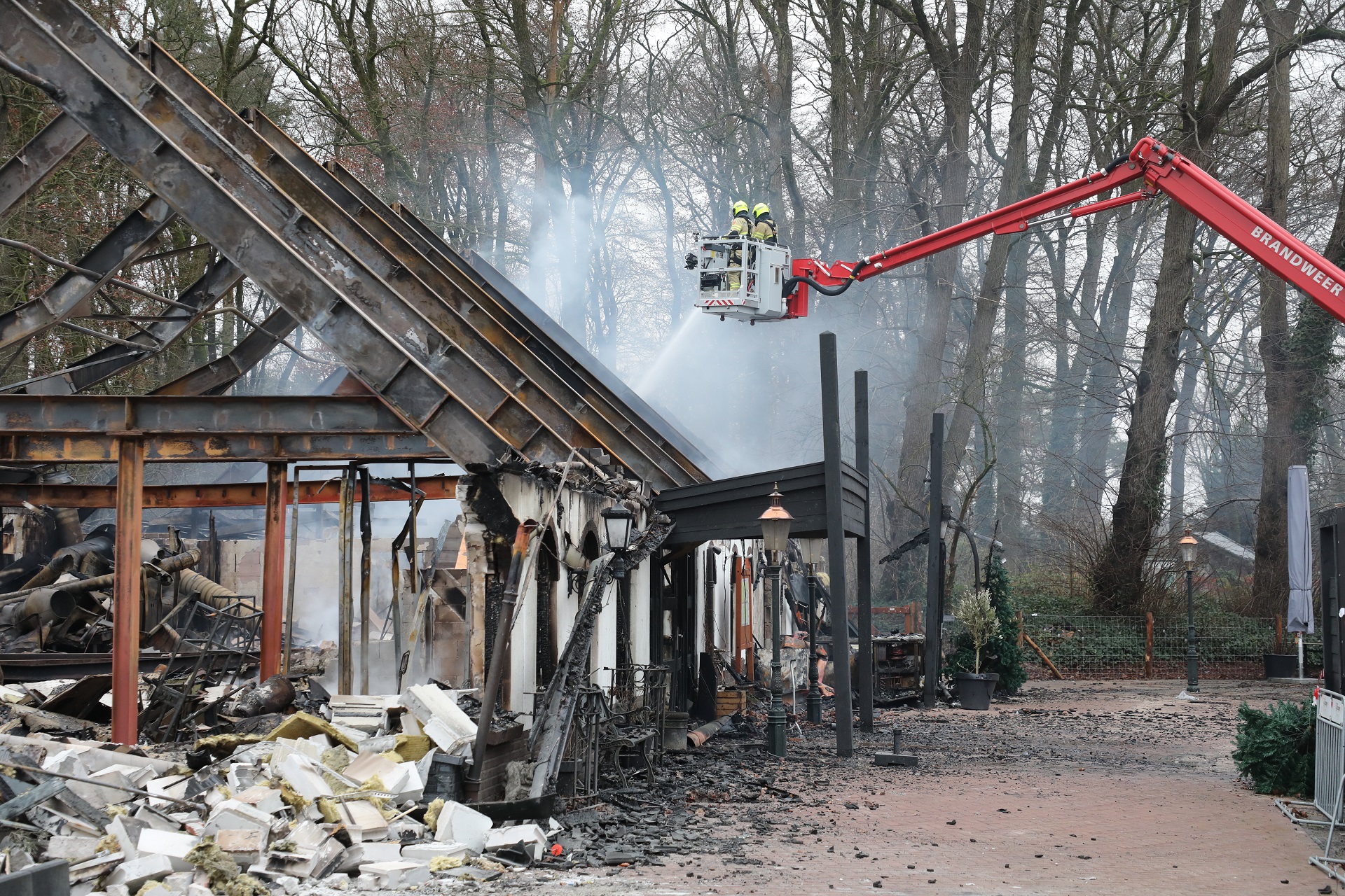 Pannenkoekenrestaurant tot de grond toe afgebrand