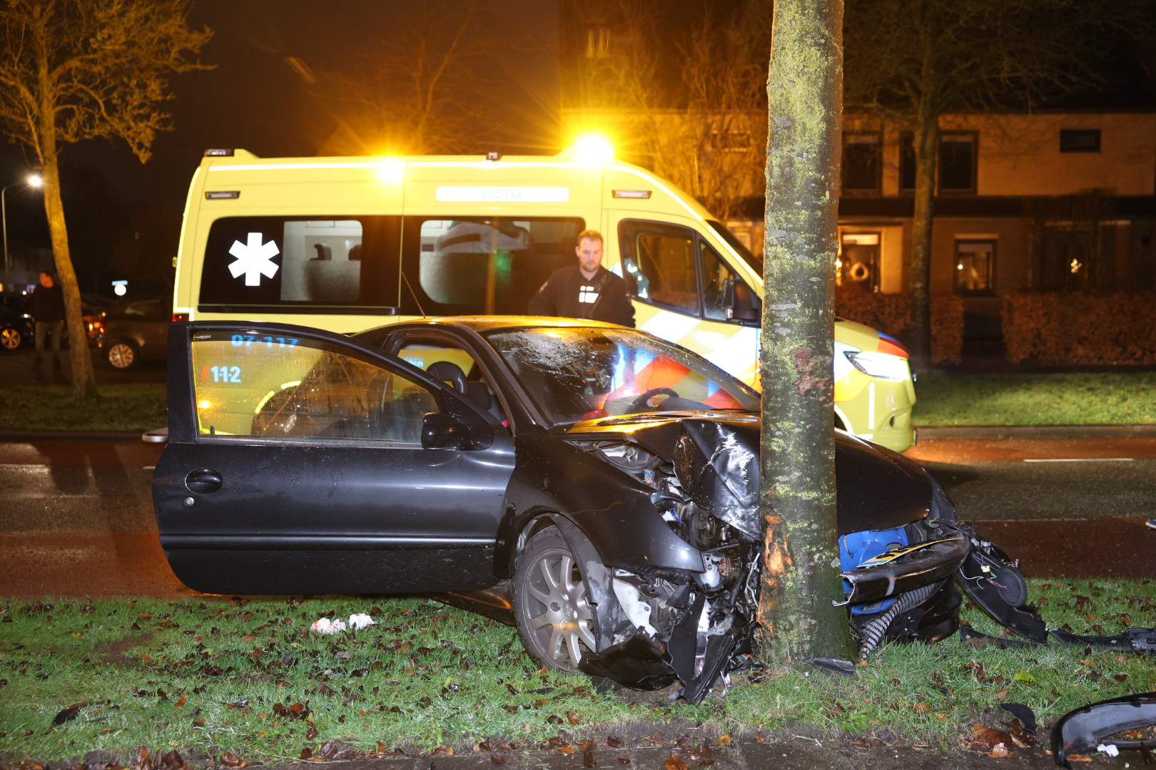 Automobilist onder invloed crasht tegen boom